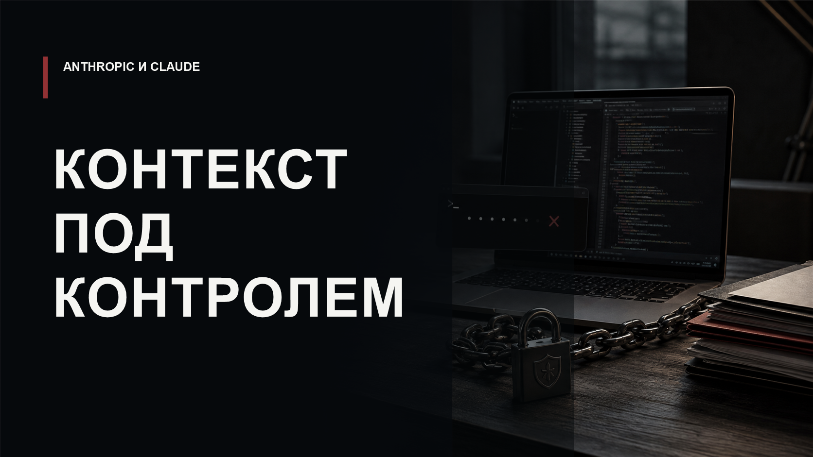 Обложка статьи о контроле IDE-контекста и защите данных в Claude Code