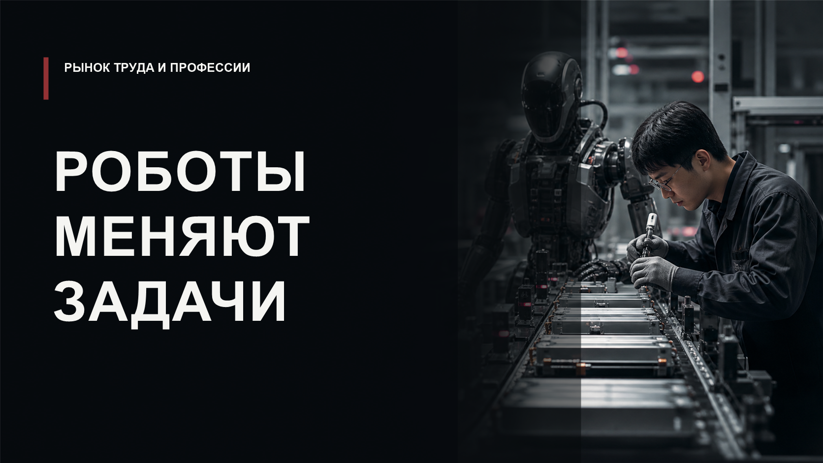 Обложка статьи о том, как роботизация меняет навыки работников батарейных фабрик Южной Кореи