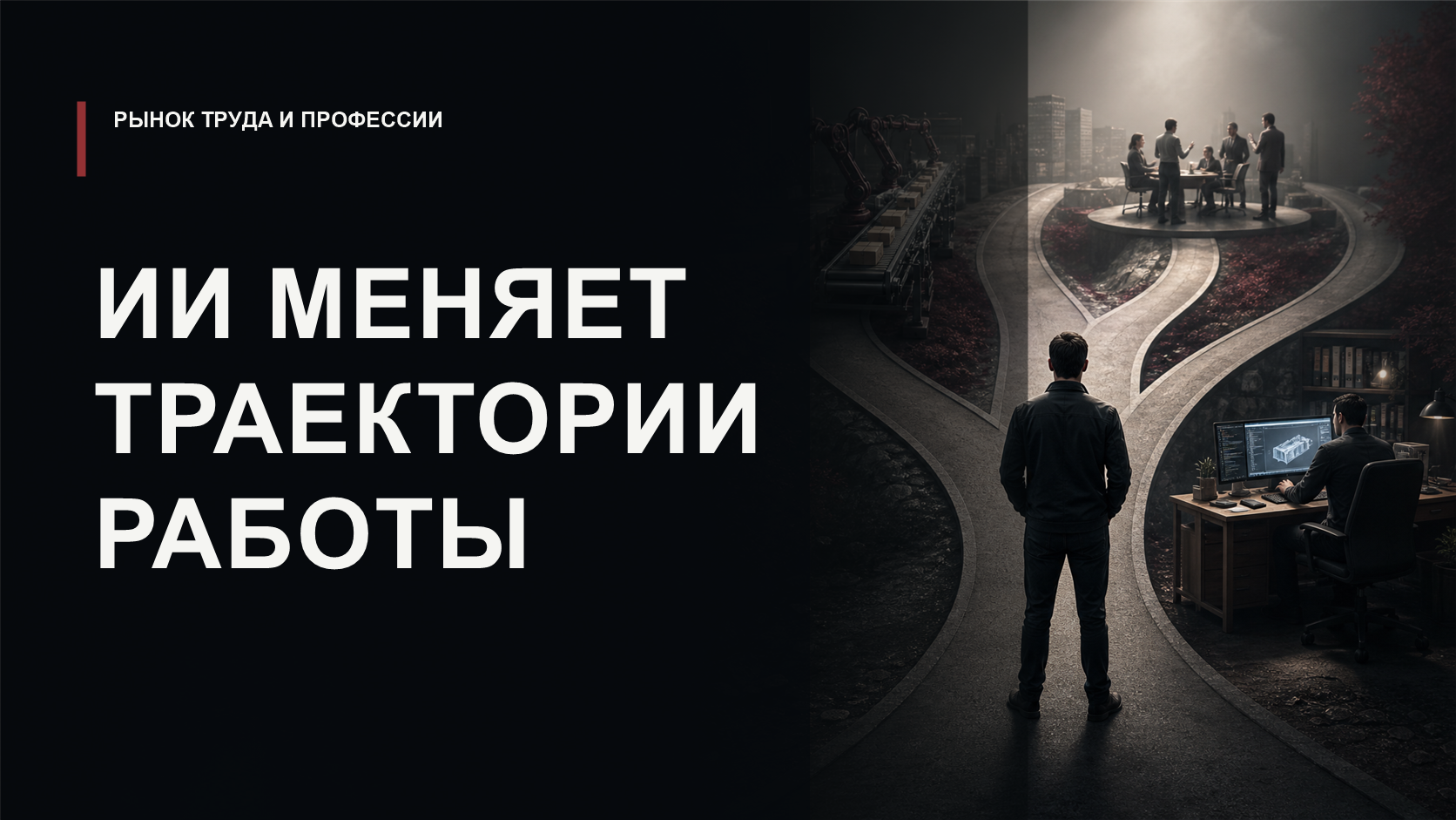 Обложка статьи о влиянии ИИ на навыки, найм и карьерные траектории