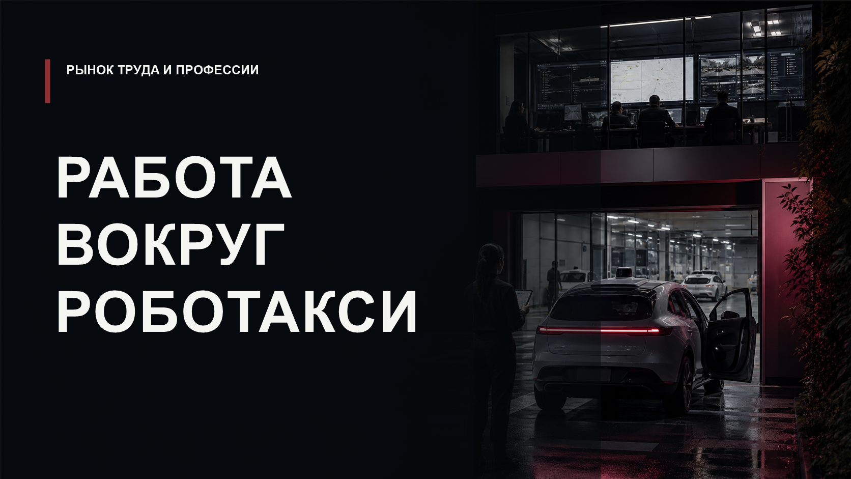 Обложка статьи о работе операторов, техников и диспетчеров вокруг автономного парка роботакси