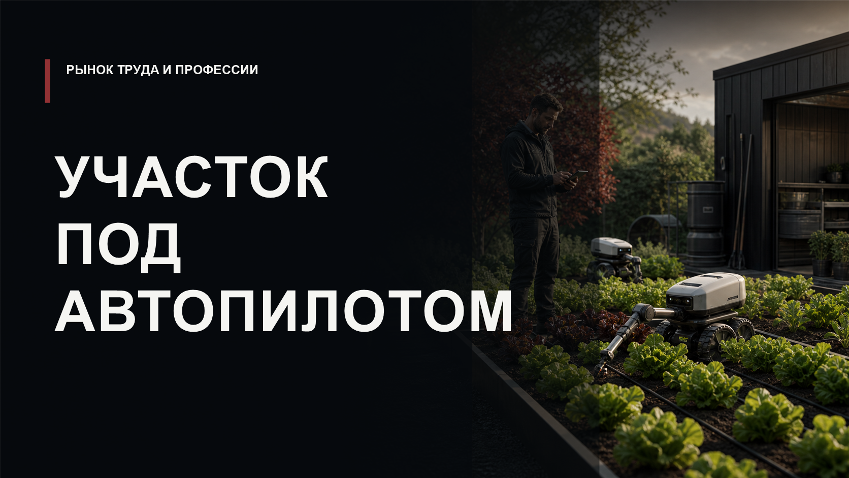 Обложка статьи о том, как роботы и автоматизация меняют работу на частном участке