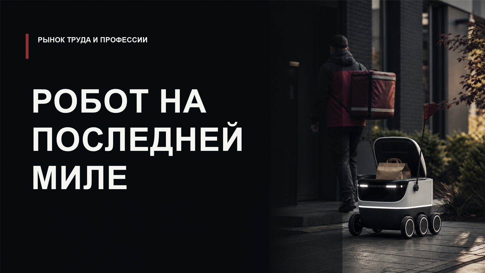 Обложка статьи о роботах-курьерах и изменениях в профессии курьера