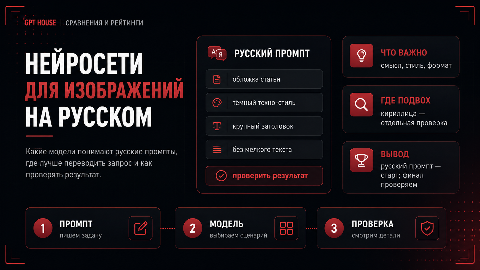 Рейтинг нейросетей для изображений на русском с промптом, моделью и проверкой результата