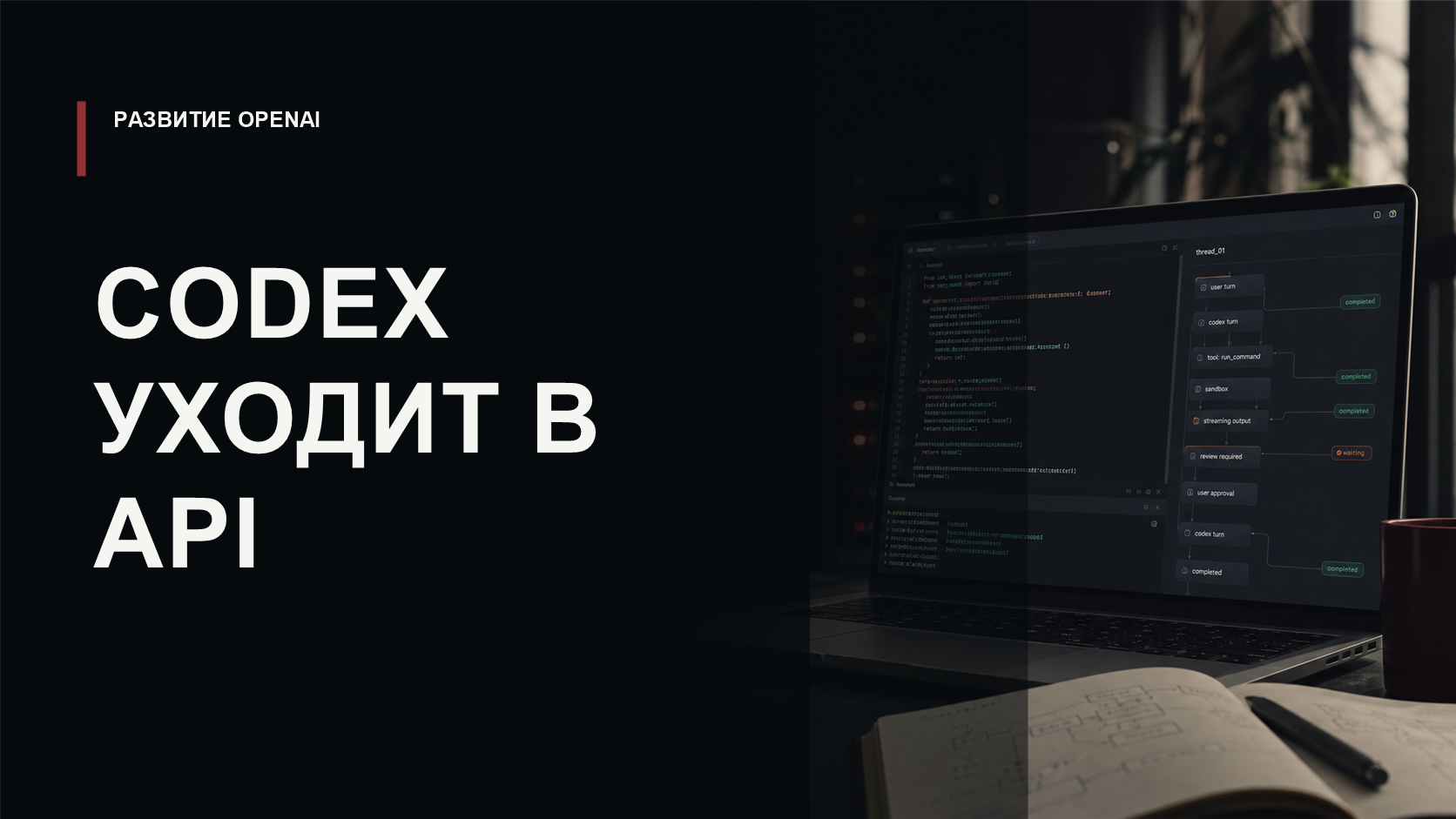 Обложка статьи о Python SDK для OpenAI Codex и агентном кодинге через API