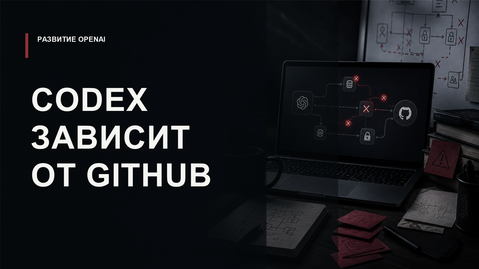 Обложка статьи о сбое GitHub-зависимых рабочих процессов ChatGPT и Codex