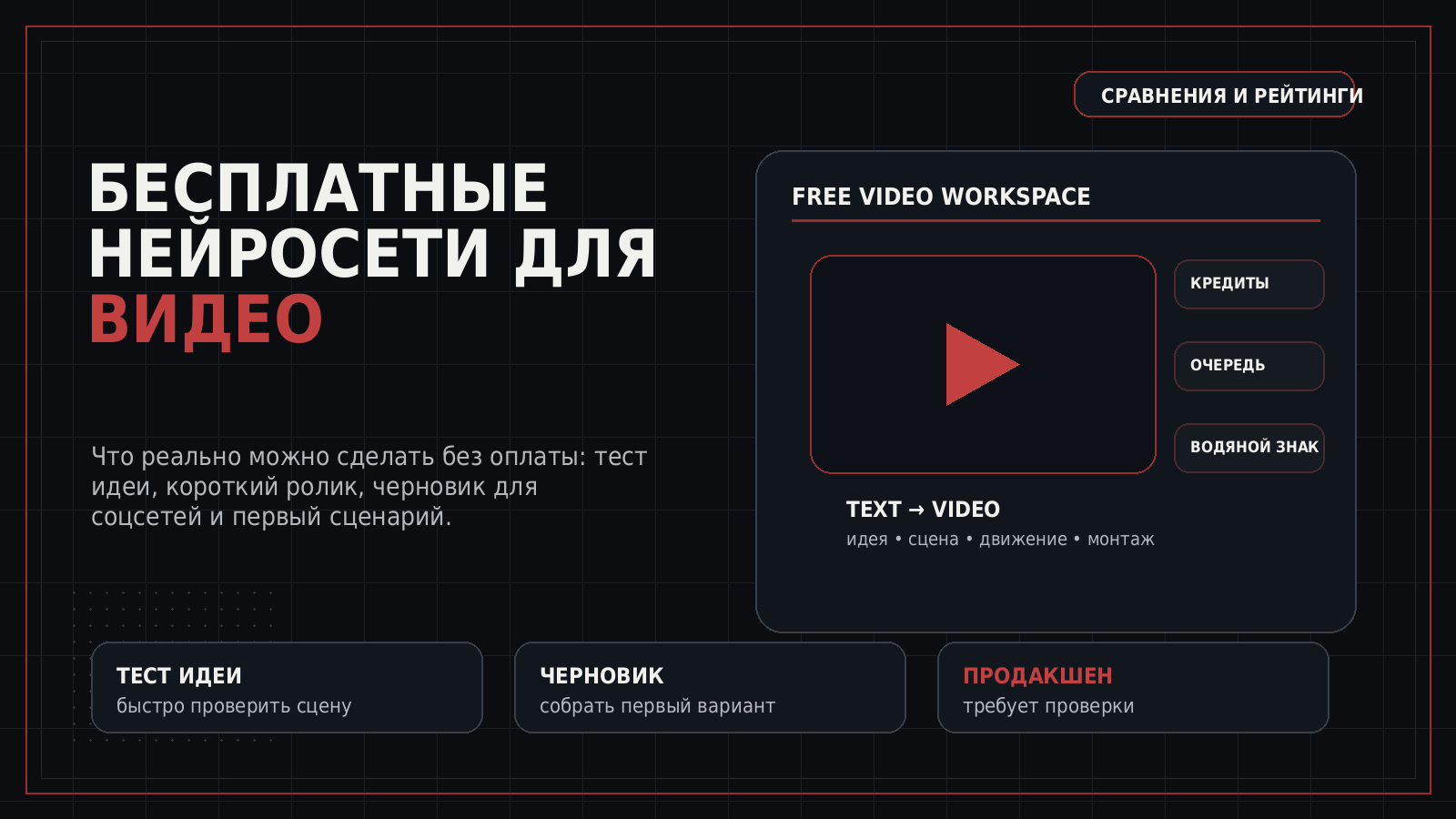 Обложка статьи про бесплатные нейросети для генерации видео